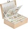 Earring Jewelry Box For Women Girl Stud Organizer, 4 Layers Girl Jewelry Organizer Box With Lock Earring Holder Organizer Necklace Ring Jewelry Organizer Box For Girls (Champagne, 4 layer)